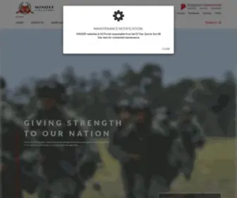 Mindef.gov.sg(Giving Strength to our Nation) Screenshot