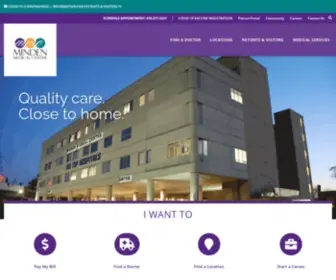 Mindenmedicalcenter.com(#1 Medical Plaza) Screenshot