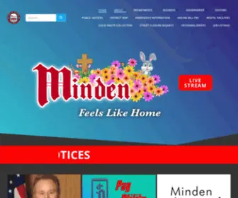 Mindenusa.com(The City of Minden) Screenshot