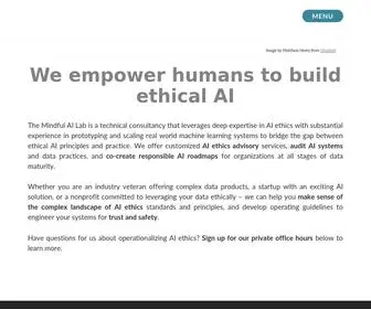 Mindfulailab.com(AI Ethics Advisory & Audits) Screenshot