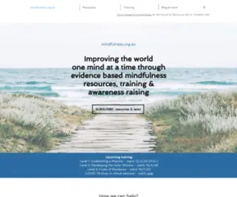 Mindfulness.org.au(Build resilient minds for Australia & the world) Screenshot