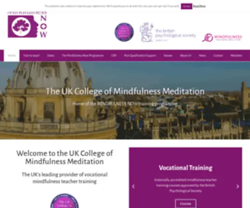 Mindfulnessnow.org.uk(Mindfulness Teacher Training) Screenshot