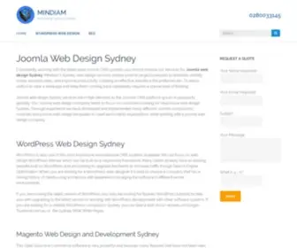 Mindiam.com(Joomla website designers Sydney) Screenshot
