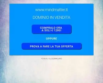 Mindmatter.it(ACQUISTA il dominio) Screenshot