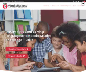 Mindmissions.com(Problem Based Learning Curriculum for Social Studies) Screenshot