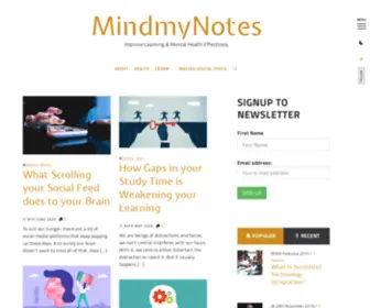 Mindmynotes.xyz(Improve Learning & Mental Health Effectively) Screenshot