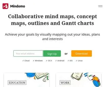 Mindomo.com(Collaborative Mind Map Software) Screenshot