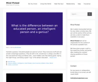 Mindpicked.com(Daily Dose of Curiosity) Screenshot