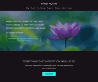 Mindprana.com(Selvica Institute for Awakened Living) Screenshot
