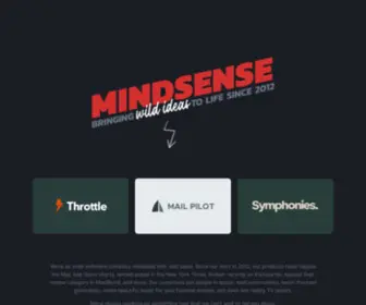 Mindsense.co(Bringing wild ideas to life since 2012) Screenshot