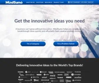 Mindsumo.com(Crowdsourcing for Innovation and Insights from Millennials) Screenshot