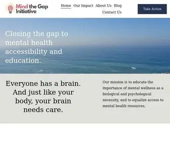 Mindthegapinitiative.org(Our mission) Screenshot