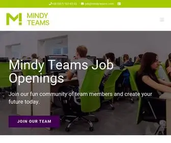 Mindy-Teams.com(Mindy Support Outsourcing) Screenshot