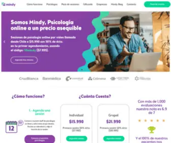 Mindy.cl(Psicología online) Screenshot