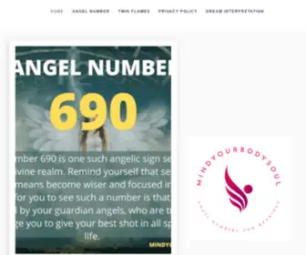 Mindyourbodysoul.com(Angel Numbers And Their Meanings) Screenshot