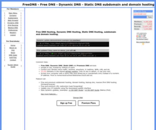 Mine.bz(Static DNS subdomain and domain hosting) Screenshot