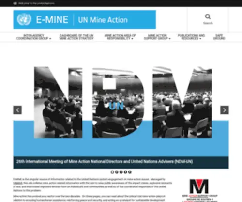 Mineaction.org(Mine Action Gateway) Screenshot