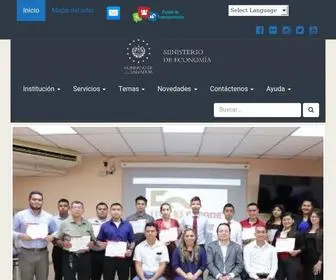 Minec.gob.sv(MINISTERIO DE ECONOMIA) Screenshot