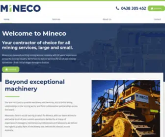 Mineco.net.au(Equipment & Mining Services) Screenshot