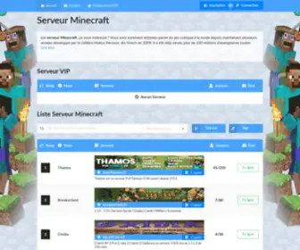 Minecraft-Serveur.fr(Site Web indisponible) Screenshot