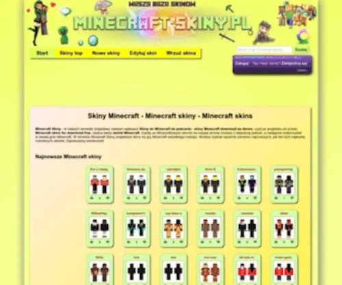 Minecraft-Skiny.pl(Skiny do Minecraft Portal) Screenshot