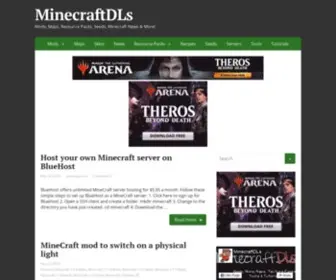 Minecraftdls.com(Mods, Maps, Resource Packs, Seeds, Minecraft News & More) Screenshot