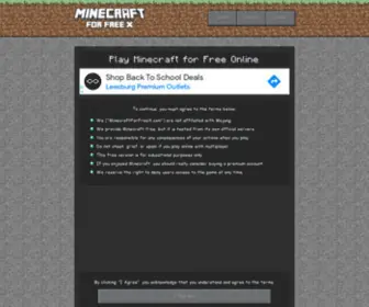 Minecraftforfreex.com(Play Minecraft for Free Online) Screenshot