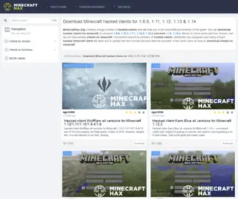Minecrafthax.org(Minecraft hacks & Hacked clients) Screenshot