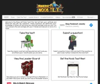 Minecraftnoobtest.com(Test your Minecraft skills and compare the results with your friends) Screenshot