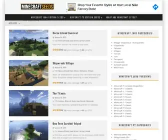 Minecraftseeds.co(Minecraft Seeds) Screenshot