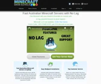 Minecraftserver.com.au(Minecraft Server Australia) Screenshot