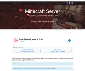 Minecraftserver.gen.tr(Minecraft Server) Screenshot