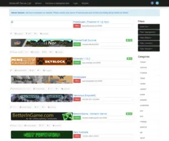 Minecraftserverfinder.com(Minecraft Server List) Screenshot