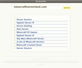 Minecraftserverland.com(Minecraft Servers) Screenshot