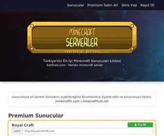 Minecraftserverler.com(MİNECRAFT SERVERLER) Screenshot