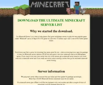 Minecraftserversx.com(Only The Best Minecraft Servers) Screenshot