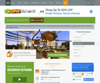 Minecraftsurvivalgames.com(MCGamer Network) Screenshot
