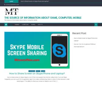 Minecrafttec.com(The Source of information about Game) Screenshot