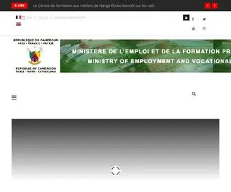 Minefop.gov.cm(Ministère de l'emploi et de la formation professionnelle) Screenshot