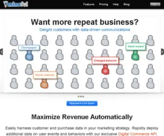 Mineful.com(Automated Email Marketing and Marketing Automation for Commerce) Screenshot