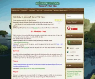 Minehot.com(Minecraft Server Việt Nam) Screenshot