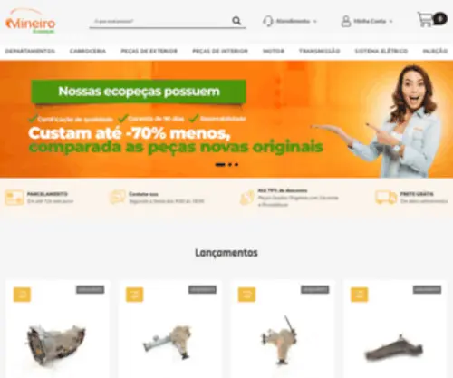 Mineiroecopecas.com.br(Ecopeças) Screenshot