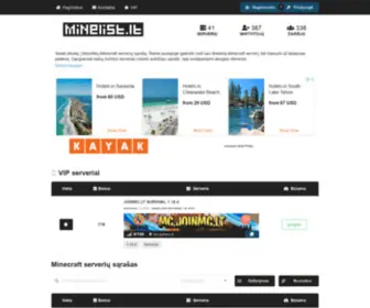 Minelist.lt(Lietuvos minecraft serveriai) Screenshot