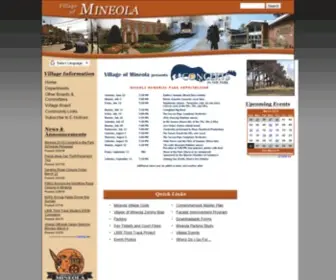 Mineola-NY.gov(Mineola NY) Screenshot