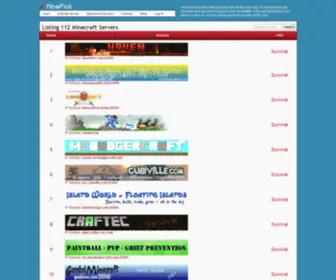Minepick.com(Minecraft Servers List) Screenshot