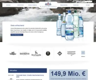 Mineralbrunnen-AG.de(Natürliches Mineralwasser und beste Fruchtsäfte) Screenshot