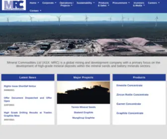 Mineralcommodities.com(Mineral Commodities Ltd) Screenshot