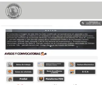 Mineraldelareforma.gob.mx(Portal oficial del Gobierno Municipal de Mineral de la Reforma Hgo. 2016) Screenshot