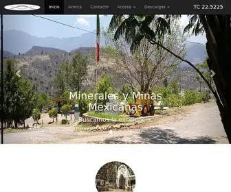 Mineralesyminas.com(Minerales y Minas Mexicanas) Screenshot