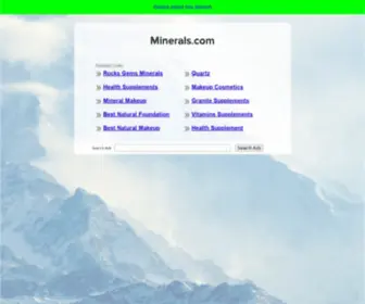 Minerals.com(The Leading Mineral Site on the Net) Screenshot